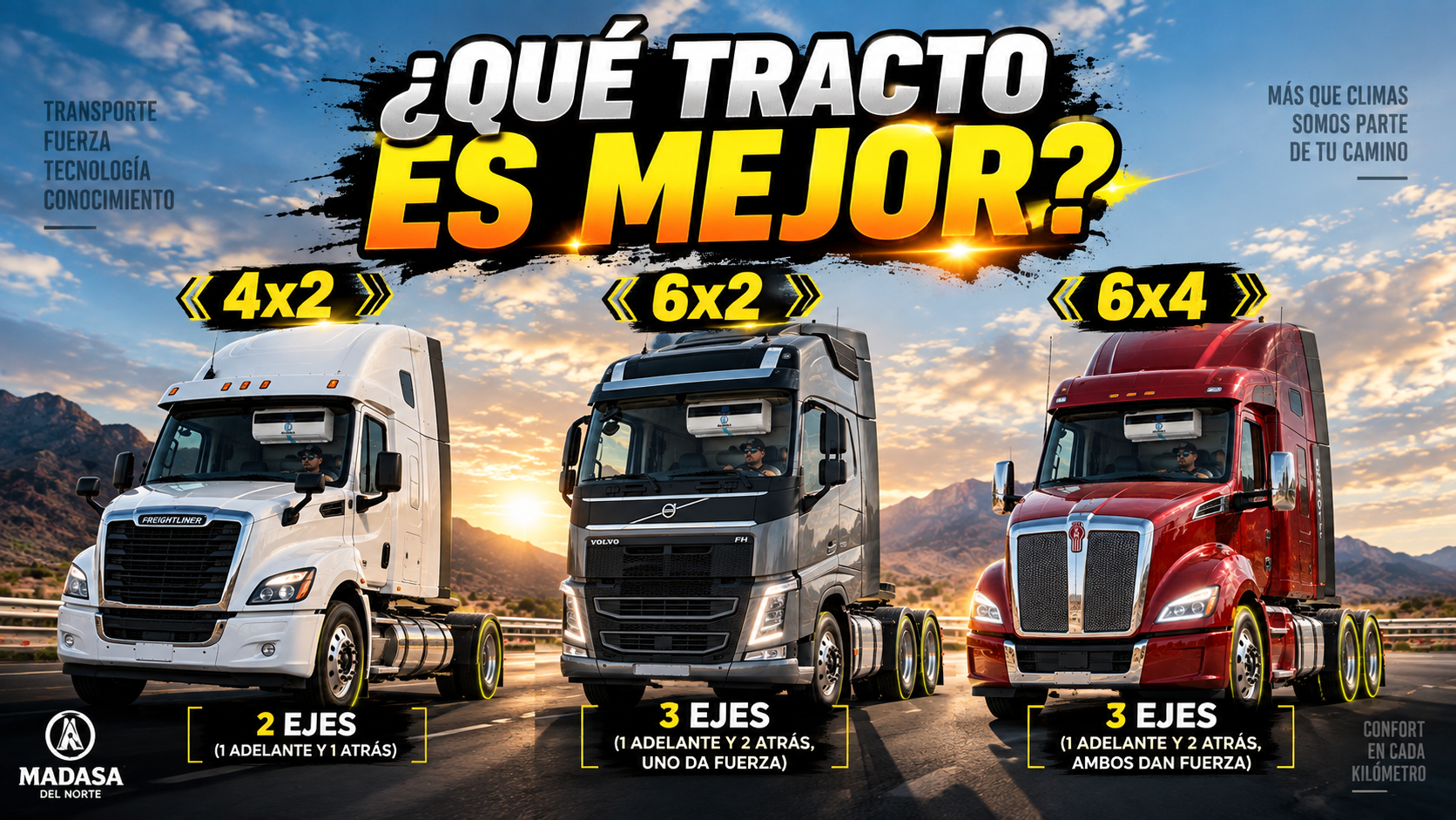 ¿Cuántos ejes tiene un tractocamión? Guía completa para entender su configuración